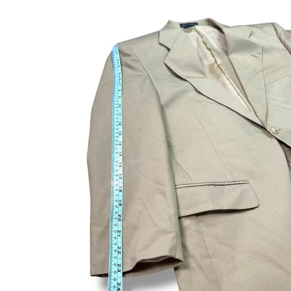 Vintage Haspel Suit Mens 42R Beige Sports Cost Dress Pants 36x28 2 Pieces Retro - Picture 9 of 14